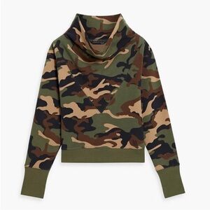Veronica Beard Camouflage Cowl Neck Top